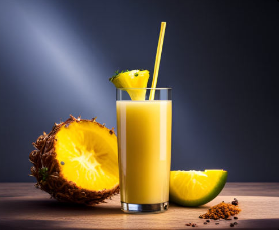 Ein alkoholfreier Cocktail mit der Farbe der Sonne - Fruchtig und süß mit Anannassaft, Maracuja-Aroma und Orangensaft