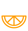 Das Icon für VIP Service zeigt ein orangenes Orangenstück